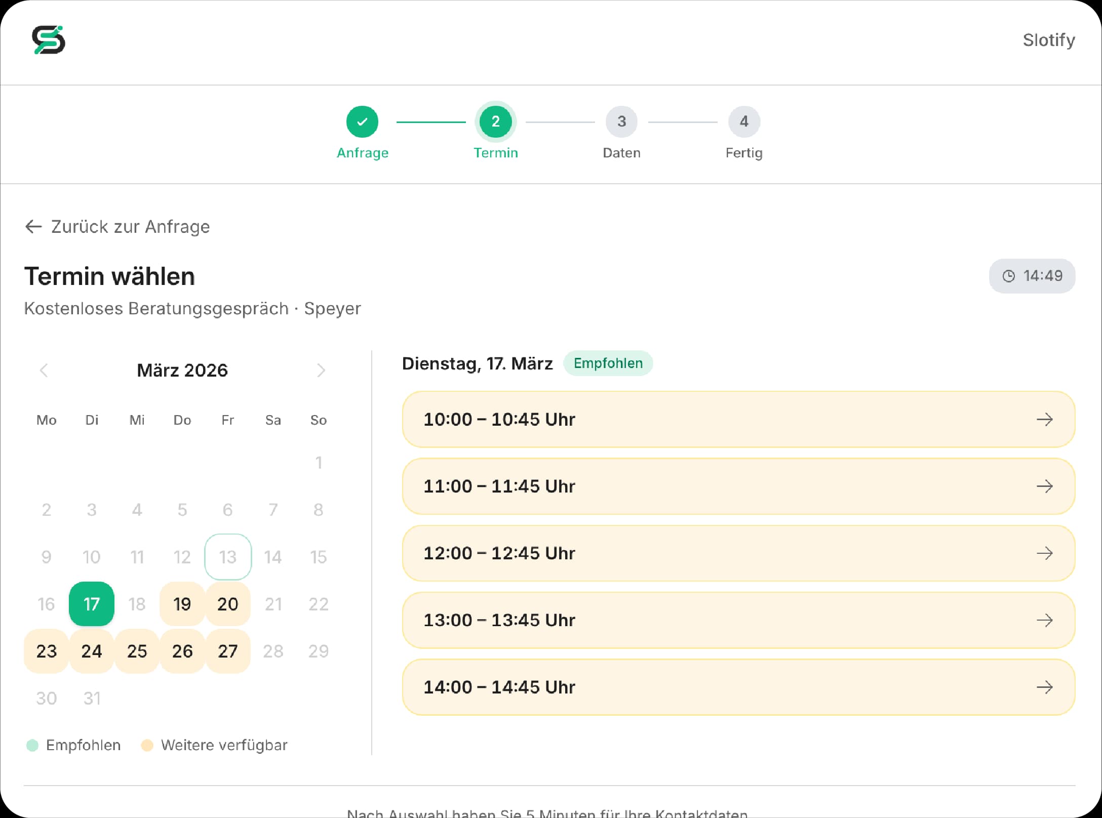 3. Smart Slots (Intelligente Zeitfenster)